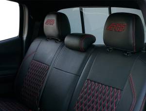 PRP Seats - PRP 2016+ Toyota Tacoma Rear Bench Cover Double Cab - Black with Red Stitching - B054-01 - Image 2