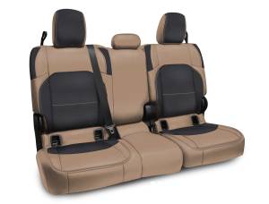 Interior - Seat Covers - PRP Seats - PRP  2020+Jeep Gladiator JT Rear Bench Cover with Cloth Interior - Black/Tan - B055-04