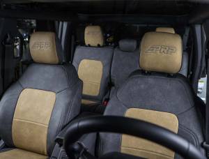 PRP Seats - PRP 2021+ Ford Bronco 2 Door Front Seat Covers (Pair) -  Black & Grey - B058-03 - Image 4