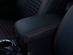 PRP Seats - PRP 2016+ Center Console Cover Toyota Tacoma - Black with Red Stitching - B102-01 - Image 2