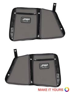 PRP Rear Door Bags with Knee Pads for Polaris RZR (Pair), Custom - E40-Cust