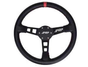 Interior - Steering Wheels - PRP Seats - PRP Deep Dish Leather Steering Wheel- Red - G113
