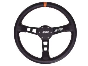 PRP Deep Dish Leather Steering Wheel- Orange - G114