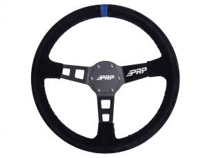PRP Deep Dish Suede Steering Wheel- Blue - G121