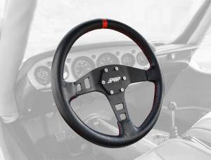 PRP Seats - PRP Flat Leather Steering Wheel- Black - G210 - Image 2