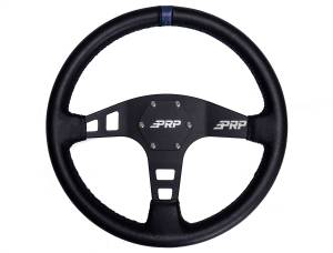 Interior - Steering Wheels - PRP Seats - PRP Flat Leather Steering Wheel- Blue - G211