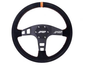 PRP Flat Suede Steering Wheel- Orange - G224