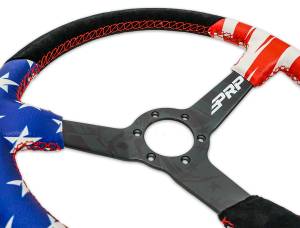 PRP Seats - PRP Suede New Glory Deep Dish Steering Wheel  - Black/Red/White/Blue - G245 - Image 2