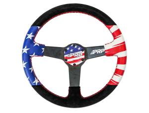PRP Seats - PRP Suede New Glory Deep Dish Steering Wheel  - Black/Red/White/Blue - G245 - Image 3