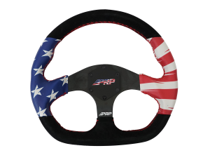 PRP Seats - PRP Suede New Glory D-Shaped Steering Wheel - Black/Red/White/Blue - G246 - Image 4