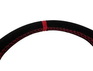 PRP Seats - PRP Suede D-Shape Steering Wheel - Red - G253 - Image 3