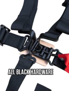 PRP Seats - PRP 5.2 Harness with Shoulder Straps Sewn to Lap- Black - SB5.2S - Image 2