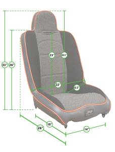 PRP Seats - PRP Daily Driver High Back Suspension Seats Kit for Jeep Wrangler JK/JKU (Pair), Black - A140110-C38-50 - Image 2