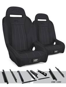 PRP GT/S.E. Suspension Seats Kit for Can-Am Maverick X3 (Pair), Black - A5701-PORXP-C86-201