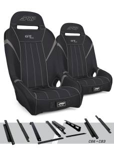 PRP GT/S.E. Suspension Seats Kit for Honda Talon (Pair), Black & Gray - A5701-PORXP-C66-203