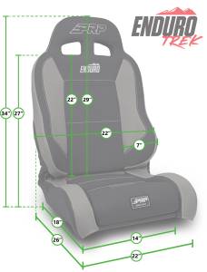 PRP Seats - PRP Enduro Elite Suspension Seat - Trek Edition, Kit for 97-02 Jeep Wrangler TJ (Pair), Gray - A89010-C23-54 - Image 2