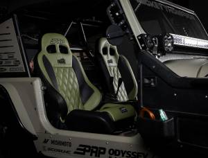 PRP Seats - PRP Enduro Elite Suspension Seat - Crawl Edition, Kit for Jeep Wrangler CJ7/YJ (Pair), Black - A90010-C32-50 - Image 4