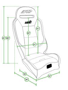 PRP Seats - PRP Summit Elite Suspension Seat, Kit for Jeep Wrangler CJ7/YJ (Pair), Black - A9301-C32-50 - Image 3