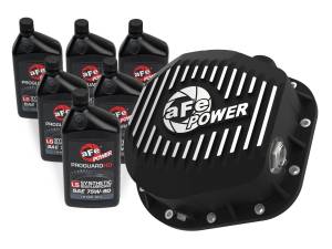 aFe Power Pro Series Differential Cover Black w/ Machined Fins & Gear Oil Ford F-250/F-350/Excursion 86-23 V8 (td) (10.25/10.50-12) - 46-70022-WL
