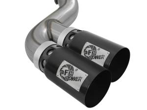 aFe Power - aFe Power Rebel XD Series 4 IN 409 Stainless Steel DPF-Back Exhaust w/Dual Black Tips Ford Diesel Trucks 17-23 V8-6.7L (td) - 49-43102-B - Image 2