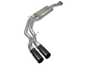 aFe Power Rebel Series 3 IN to 2-1/2 IN 409 Stainless Steel Cat-Back Exhaust w/Black Tip Ford F-150 15-20 V6-2.7L (tt)/V6-3.5L (tt)/V8-5.0L - 49-43081-B