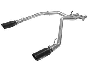 aFe Power - aFe Power Large Bore-HD 3 IN 409 Stainless Steel DPF-Back Exhaust System w/Black Tip Dodge RAM 1500 EcoDiesel 14-19 V6-3.0L (td) - 49-42045-B - Image 1