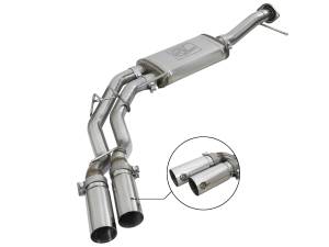 aFe Power Rebel Series 3 IN to 2-1/2 IN 409 Stainless Steel Cat-Back Exhaust w/ Polish Tip Ford F-150 11-14 V6-3.5L (tt) - 49-43078-P