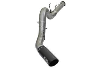 aFe Power Large Bore-HD 5 IN 409 Stainless Steel DPF-Back Exhaust System w/Black Tip Ford Diesel Trucks 17-23 V8-6.7L (td) - 49-43090-B