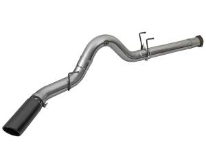 aFe Power - aFe Power Large Bore-HD 5 IN 409 Stainless Steel DPF-Back Exhaust System w/Black Tip Ford Diesel Trucks 17-23 V8-6.7L (td) - 49-43090-B - Image 2