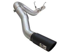 aFe Power Large Bore-HD 5 IN 409 Stainless Steel DPF-Back Exhaust System w/Black Tip Dodge RAM Diesel Trucks 13-18 L6-6.7L (td) - 49-42051-1B