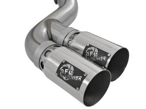 aFe Power - aFe Power Rebel XD Series 4 IN 409 Stainless Steel DPF-Back Exhaust w/Dual Polished Tips Ford Diesel Trucks 17-23 V8-6.7L (td) - 49-43102-P - Image 2