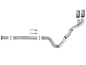 aFe Power - aFe Power Rebel XD Series 4 IN 409 Stainless Steel DPF-Back Exhaust w/Dual Polished Tips Ford Diesel Trucks 17-23 V8-6.7L (td) - 49-43102-P - Image 5