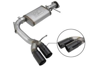 aFe Power - aFe Power Rebel Series 3 IN 409 Stainless Steel Cat-Back Exhaust System w/Black Tip GM Colorado/Canyon 15-22 L4-2.5L/15-16 V6-3.6L - 49-44061-B - Image 1