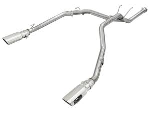 aFe Power - aFe Power Large Bore-HD 2-1/2 IN 409 Stainless Steel DPF-Back Exhaust System w/ Polished Tip RAM 1500 EcoDiesel 14-19 V6-3.0L (td) - 49-42041-P - Image 1