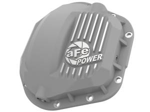 aFe Power Street Series Front Differential Cover Raw w/ Machined Fins  Ford F-250/F-350/Excursion 99-16 V8-7.3L/6.0L/6.4L/6.7L (td) - 46-70080