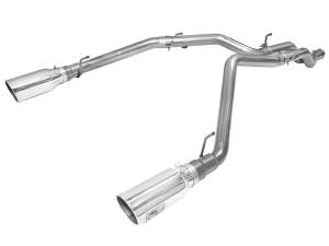 aFe Power - aFe Power Large Bore-HD 3 IN 409 Stainless Steel DPF-Back Exhaust System w/Polished Tip Dodge RAM 1500 EcoDiesel 14-19 V6-3.0L (td) - 49-42044-P - Image 1