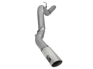 aFe Power Large Bore-HD 5 IN 409 Stainless Steel DPF-Back Exhaust System w/Polished Tip GM Diesel Trucks 2016 V8-6.6L (td) LML - 49-44081-P