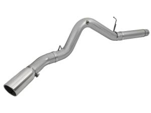 aFe Power - aFe Power Large Bore-HD 5 IN 409 Stainless Steel DPF-Back Exhaust System w/Polished Tip GM Diesel Trucks 2016 V8-6.6L (td) LML - 49-44081-P - Image 2