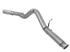 aFe Power - aFe Power Large Bore-HD 5 IN 409 Stainless Steel DPF-Back Exhaust System w/Polished Tip GM Diesel Trucks 2016 V8-6.6L (td) LML - 49-44081-P - Image 3