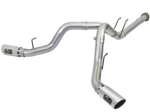 aFe Power ATLAS 4 IN Aluminized Steel DPF-Back Exhaust System w/Polished Tip Ford Diesel Trucks 17-23 V8-6.7L (td) - 49-03092-P