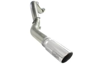aFe Power Large Bore-HD 5 IN 409 Stainless Steel DPF-Back Exhaust System w/Polished Tip GM Diesel Trucks 11-16 V8-6.6L (td) LML - 49-44041-P