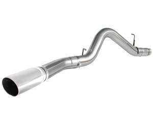 aFe Power - aFe Power Large Bore-HD 5 IN 409 Stainless Steel DPF-Back Exhaust System w/Polished Tip GM Diesel Trucks 11-16 V8-6.6L (td) LML - 49-44041-P - Image 2
