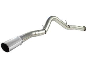 aFe Power - aFe Power Large Bore-HD 5 IN 409 Stainless Steel DPF-Back Exhaust System w/Polished Tip GM Diesel Trucks 07.5-10 V8-6.6L (td) LMM - 49-44040-P - Image 2