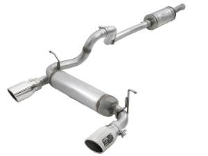 aFe Power Rebel Series 2-1/2 IN 409 Stainless Steel Cat-Back Exhaust w/ Polished Tips Jeep Wrangler (JL) 18-23 V6-3.6L - 49-48066-P