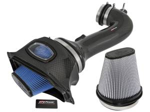 Air Intake Systems - Cold Air Intakes - aFe Power - aFe Power Black Series Carbon Fiber Cold Air Intake System w/ Pro 5R & Pro DRY S Filter Chevrolet Corvette Z06 (C7) 15-19 V8-6.2L (sc) - 52-74202-C