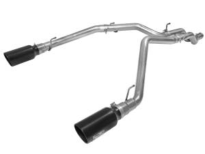 aFe Power Large Bore-HD 3 IN 409 Stainless Steel DPF-Back Exhaust System w/Black Tip Dodge RAM 1500 EcoDiesel 14-19 V6-3.0L (td) - 49-42044-B