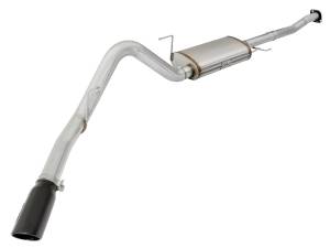 aFe Power - aFe Power MACH Force-Xp 3 IN to 3-1/2 IN 409 Stainless Steel Cat-Back Exhaust w/ Black Tip Ford F-150 15-20 V6-2.7L (tt)/3.5L (tt) - 49-43068-B - Image 1