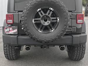aFe Power - aFe Power Rebel Series 2-1/2 IN 409 Stainless Steel Axle-Back Exhaust w/ Polished Tips Jeep Wrangler (JK) 07-18 V6-3.6L/3.8L - 49-48061-P - Image 5