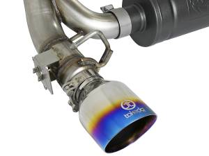 aFe Power - aFe Power Takeda 3 IN 304 Stainless Steel Axle-Back Exhaust System w/ Blue Flame Tip Ford Focus RS 16-18 L4-2.3L (t) - 49-33104-L - Image 2