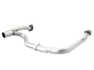 aFe Power Twisted Steel 2 IN to 2-1/2 IN Aluminized Street Series Y-Pipe Jeep Wrangler (JK) 12-18 V6-3.6L - 48-06207